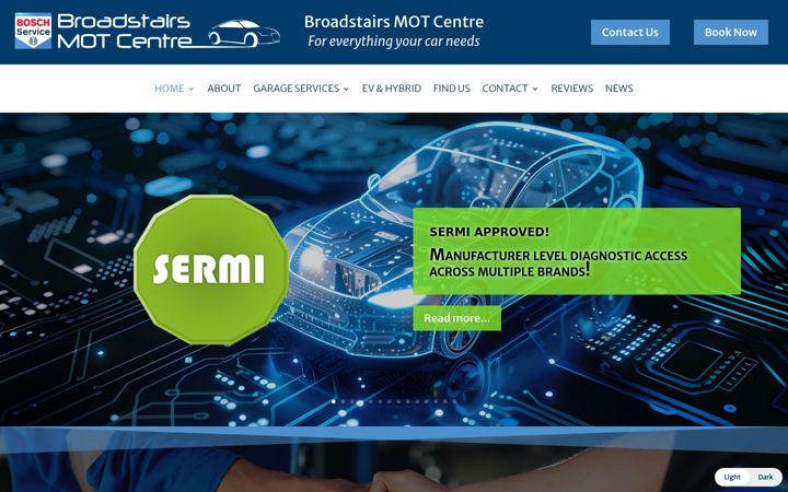 Screenshot of broadstairsmotcentre.co.uk