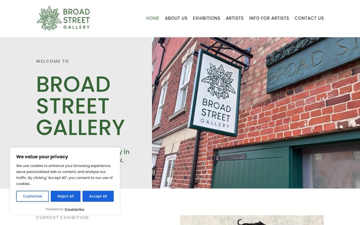 Screenshot of broadstreetgallery.co.uk