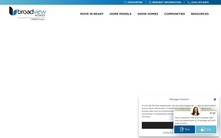 Screenshot of broadviewhomeswpg.com