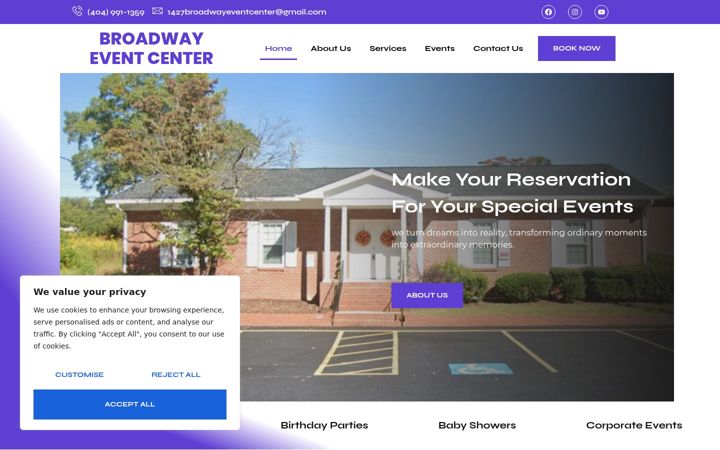 Screenshot of broadwayecenter.org