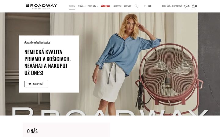 Screenshot of broadwayfashion.sk