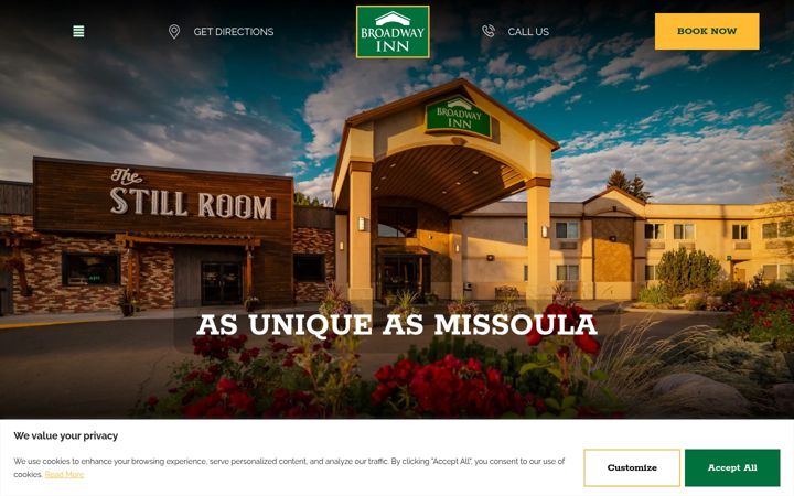 Screenshot of broadwayinnmissoula.com