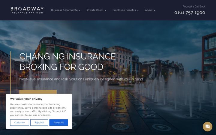Screenshot of broadwayinsurance.co.uk