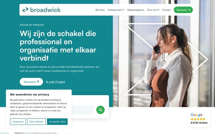 Ekrano kopija broadwick.nl