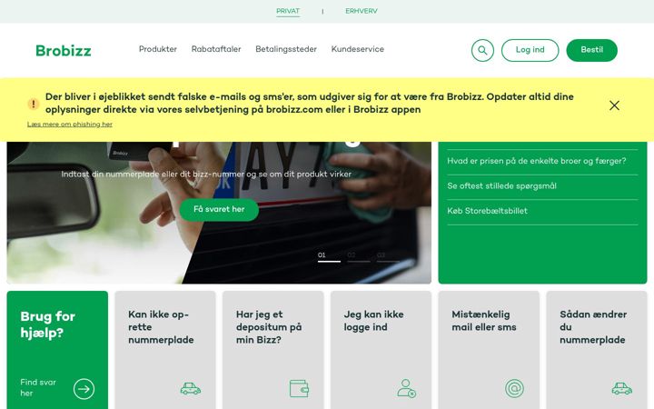 Screenshot of brobizz.com