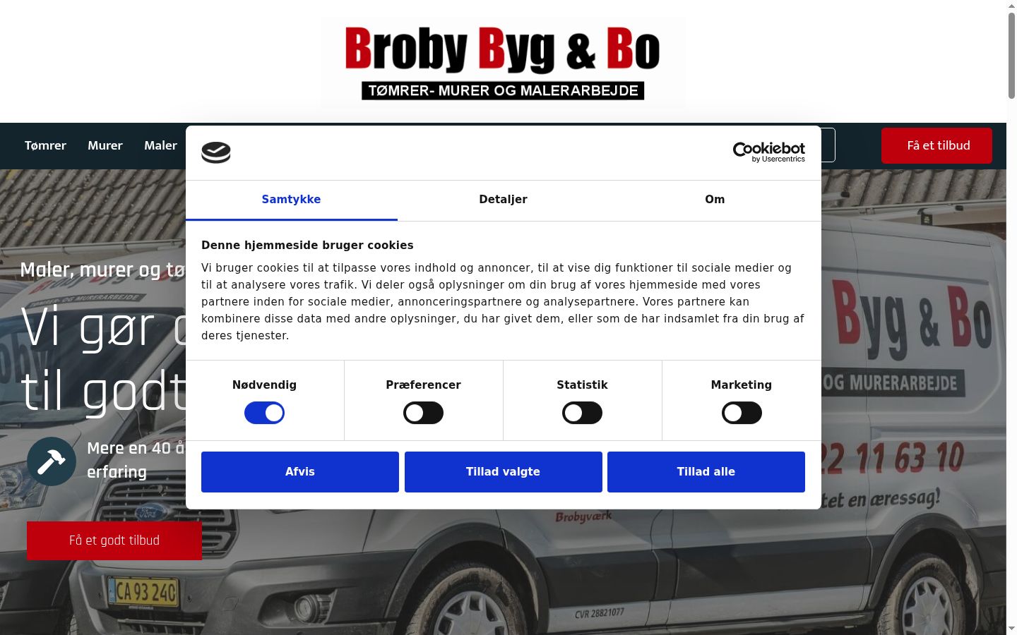 Screenshot del banner di consenso mostrato prima di qualsiasi interazione
