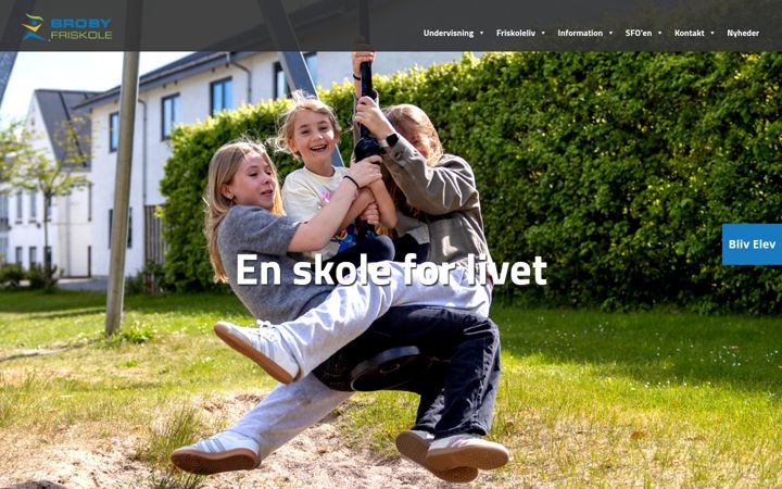 Capture d'écran de brobyfriskole.dk