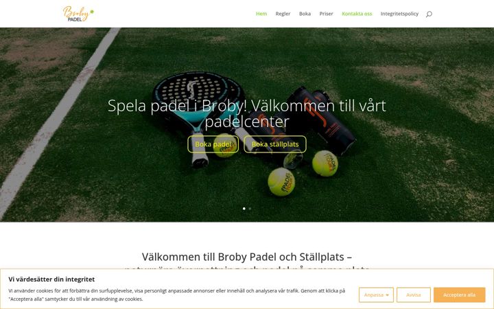 Screenshot of brobypadel.se