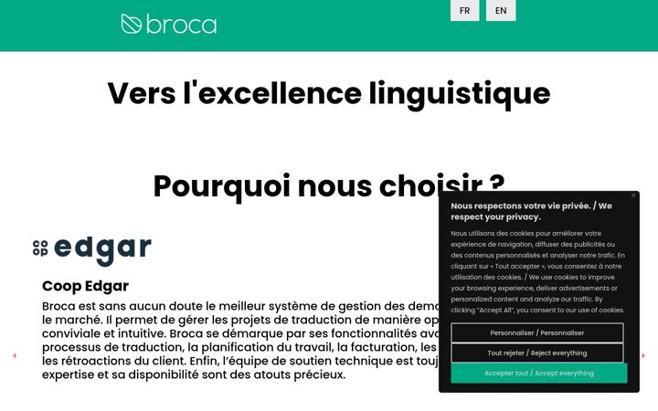 Screenshot of broca-echo.com