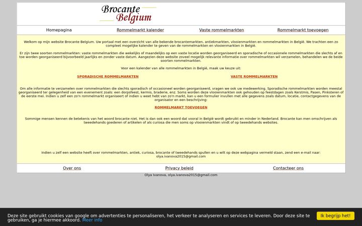 Screenshot of brocante-belgium.be