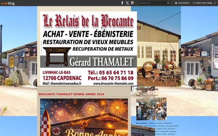 Screenshot of brocante-thamalet.com