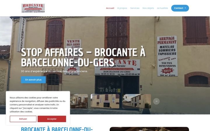 Screenshot του brocantebarcelonnedugers.fr