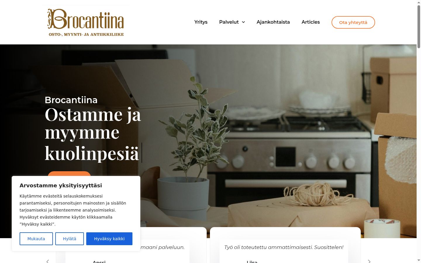 Screenshot van de toestemmingsbanner zoals getoond vóór enige interactie