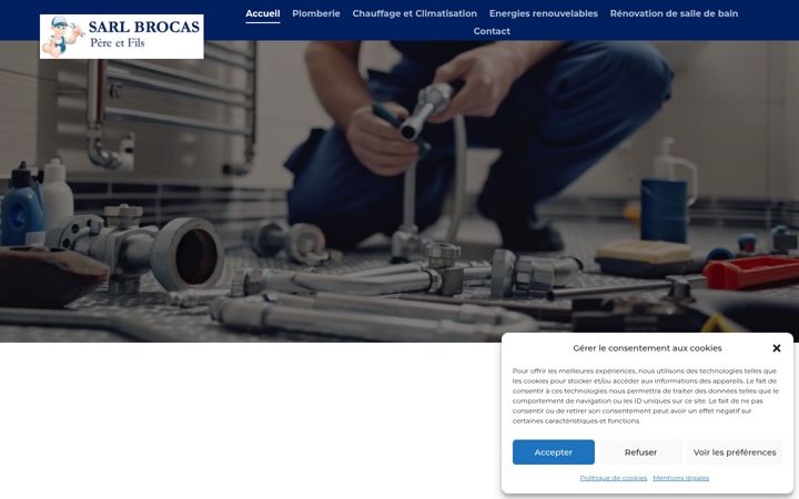 Screenshot of brocas-plombier.fr