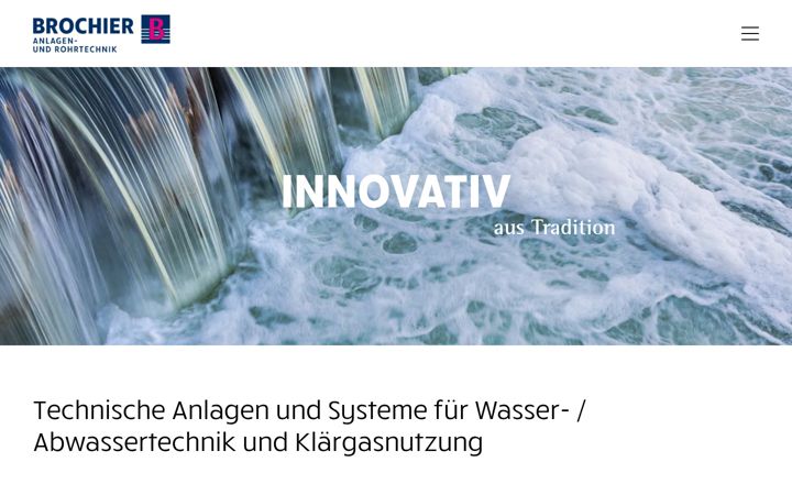 Snimka zaslona za brochier-anlagentechnik.de
