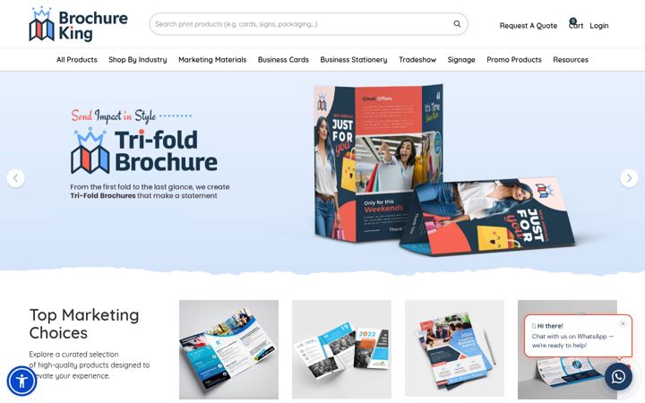 Screenshot of brochureking.com