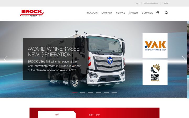 Kuvakaappaus sivustosta brock-kehrtechnik.de