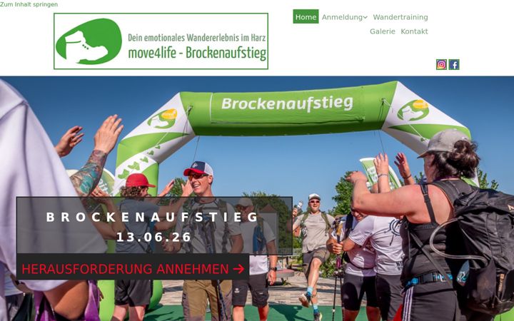 Screenshot of brockenaufstieg.de