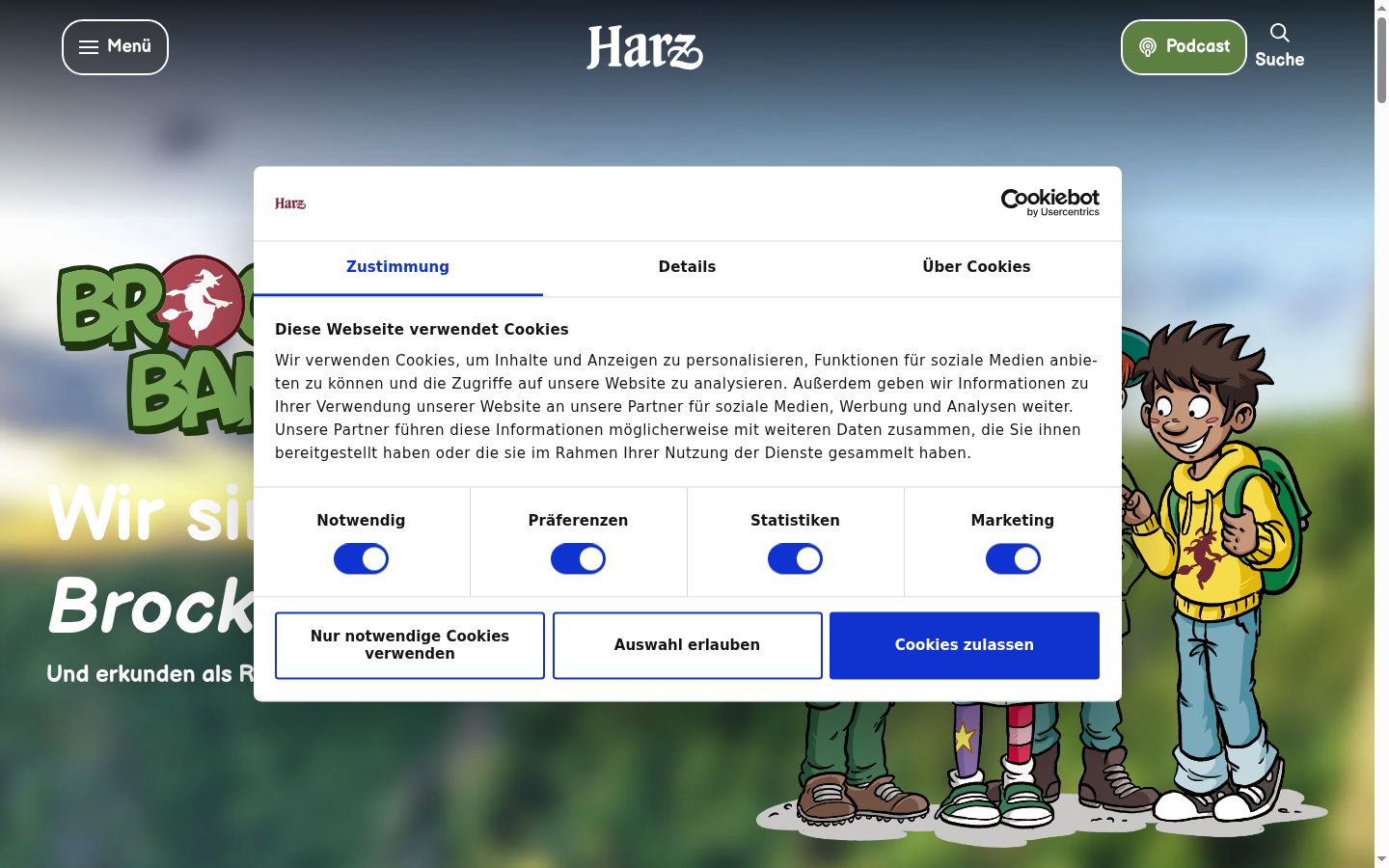 Sutikimo reklamjuostės, rodytos prieš bet kokią sąveiką, ekrano kopija