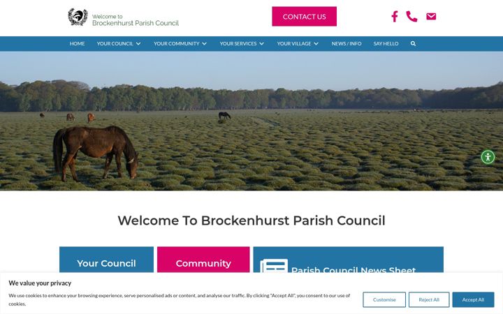 Screenshot of brockenhurst.gov.uk