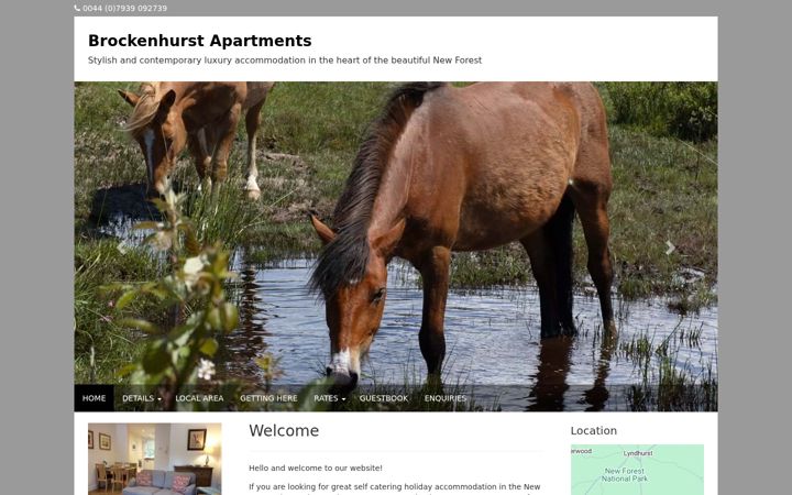 Screenshot of brockenhurstapartments.com