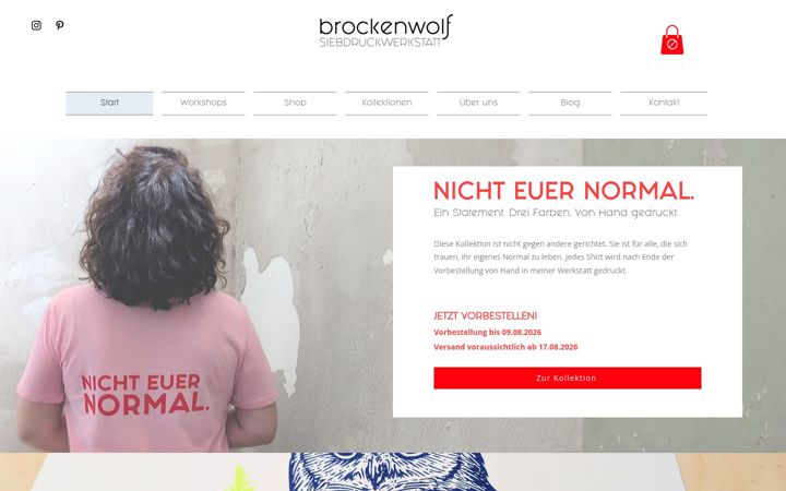 Snímek obrazovky brockenwolf.de