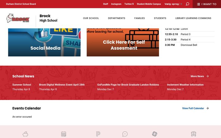 Screenshot of brockhs.ddsb.ca