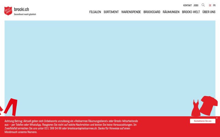 Screenshot of brocki.ch