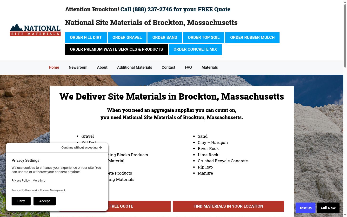 Snimka zaslona bannera za privolu prikazanog prije bilo kakve interakcije