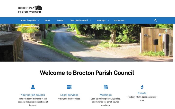 Screenshot of brocton-pc.gov.uk