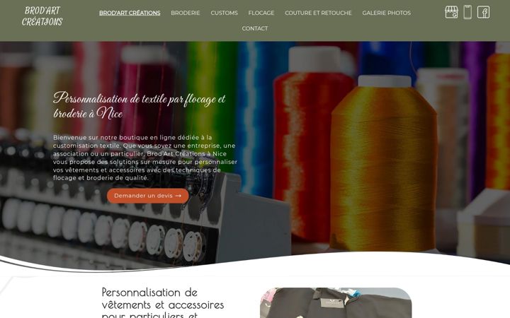 Screenshot of brodartcreations.fr