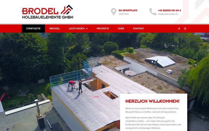Screenshot of brodel-holzbau.de