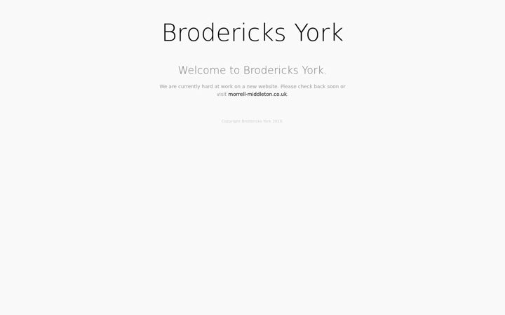 Screenshot of brodericksyork.com