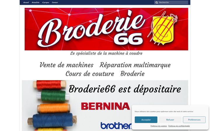 Screenshot of broderie66.com