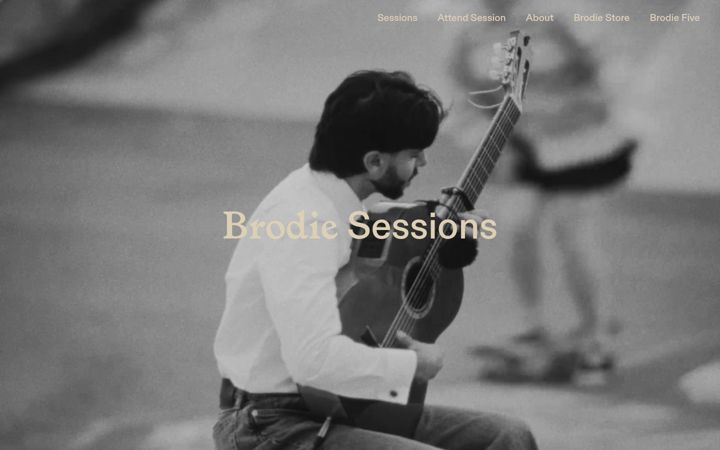 Screenshot of brodiesessions.com