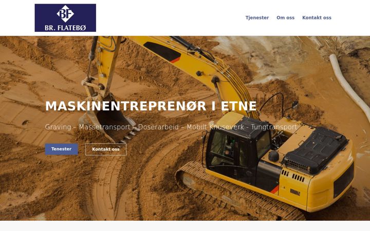 Screenshot of brodrene-flatebo.no
