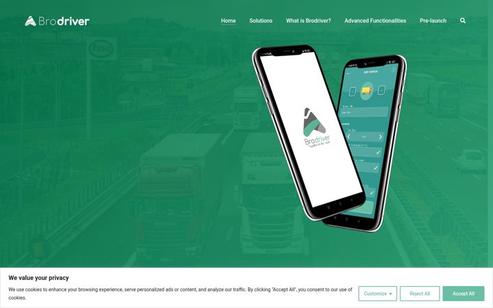 Screenshot of brodriver.com