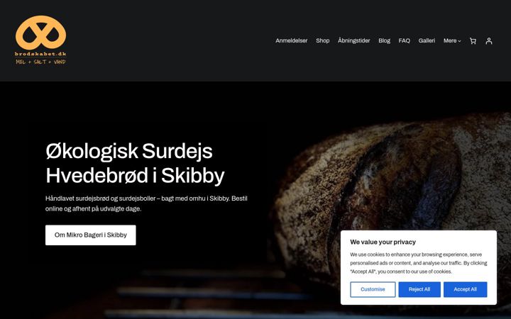 Screenshot of brodskabet.dk
