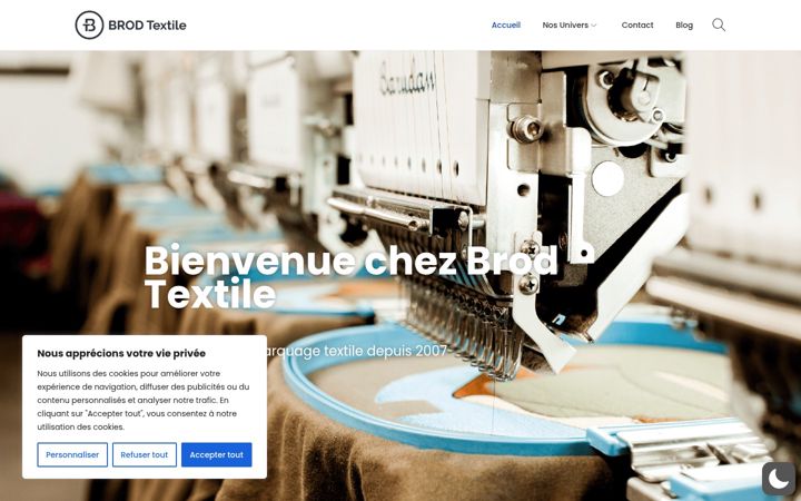 Screenshot του brodtextile.fr