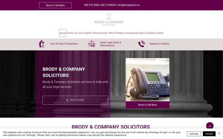 Screenshot of brodyandco.ie