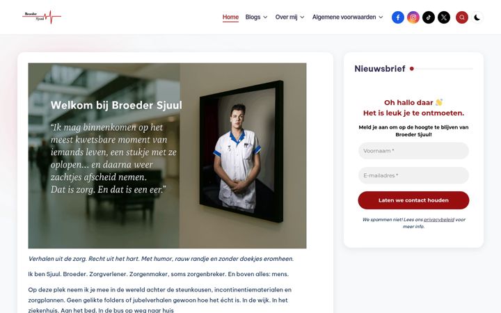 Ekrano kopija broedersjuul.nl