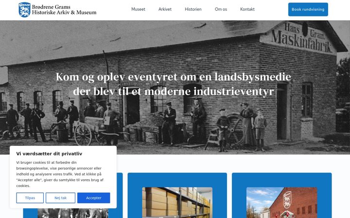 Screenshot of broedrene-gram.dk