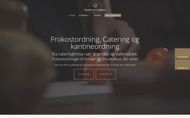 Screenshot von broedreneskoekken.dk