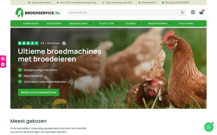 Ekrano kopija broedservice.nl