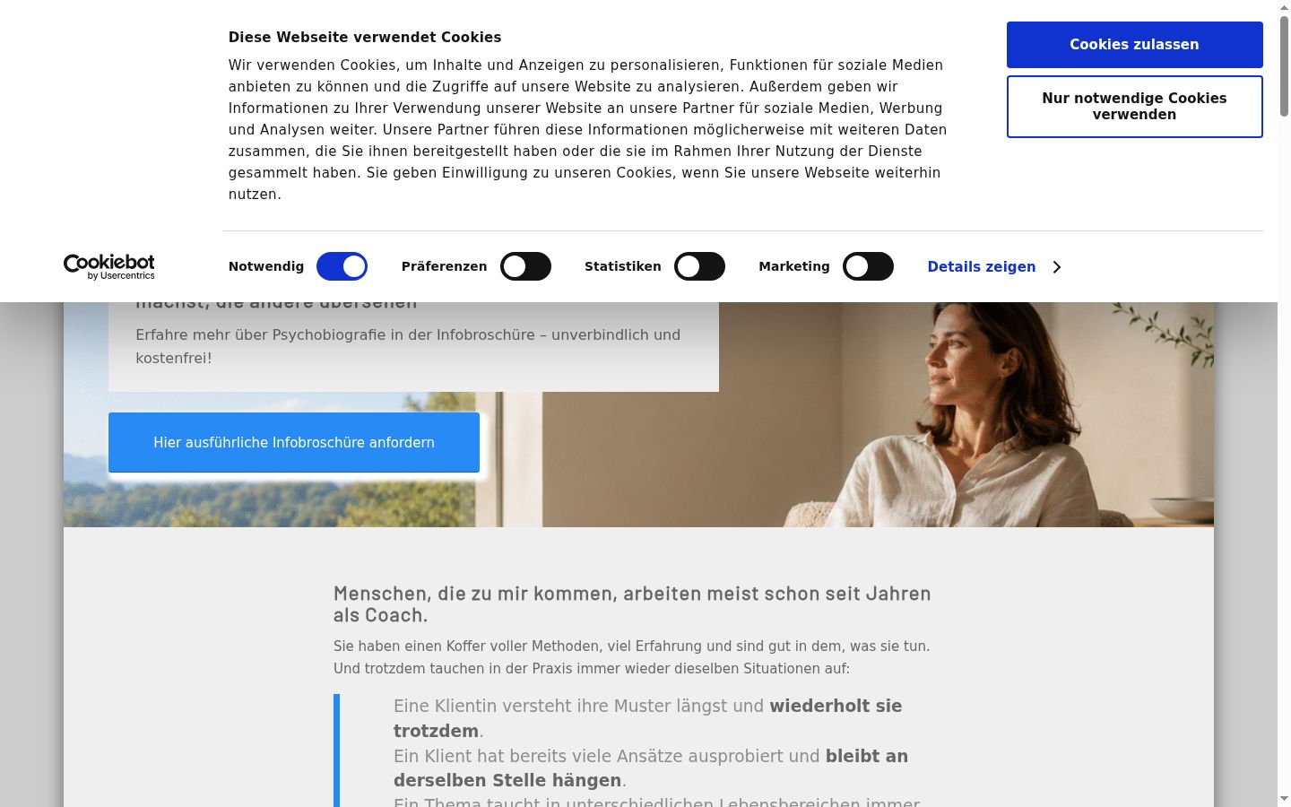 Skærmbillede af samtykkebanneret, som det blev vist før nogen interaktion