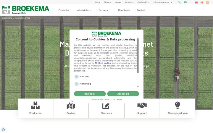 Screenshot of broekema.nl
