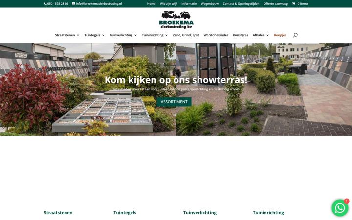 Ekrano kopija broekemasierbestrating.nl