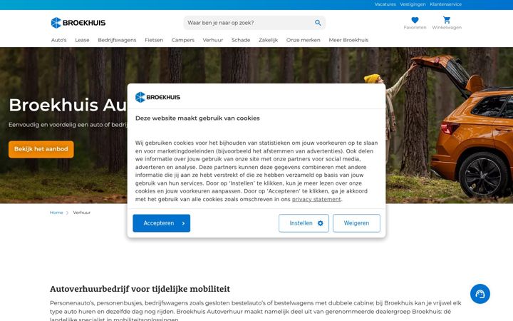 Screenshot of broekhuisautoverhuur.nl