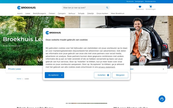 Screenshot of broekhuislease.nl