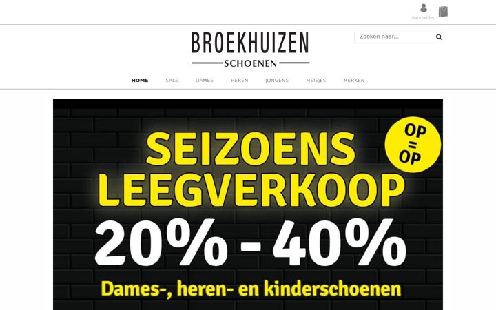 Screenshot of broekhuizen-schoenen.nl